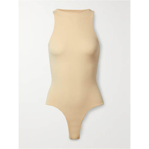 SKIMS 女士 CO 连体衣 Fits Everybody thong 弹力缎面针织茶色