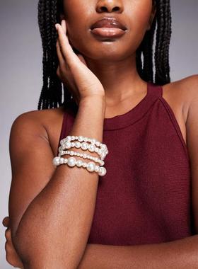 Aldo 女士 手链 natacha 珍珠色手镯(4件套)