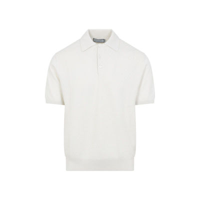 Canali 康钠丽 男士 SS26 上衣 白色棉质Polo衫