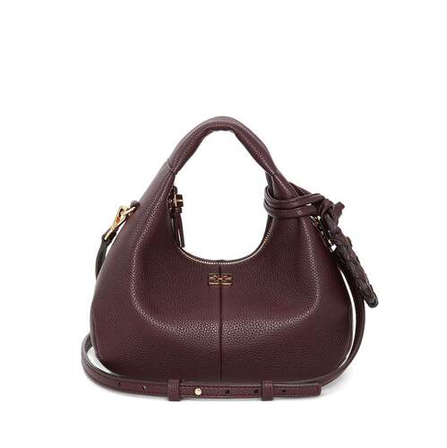 Ganni 甘尼 女士 FW26 手提包 PU 绿色聚酯水饺包