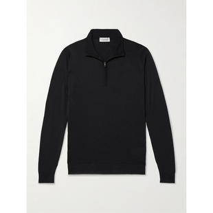 修身 John 毛衣 男士 美利奴羊毛半拉链毛衣 Smedley