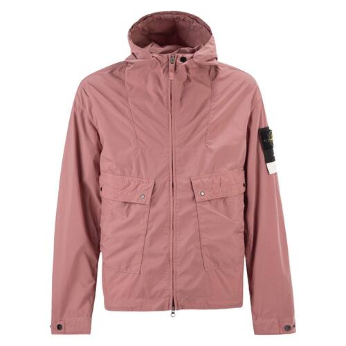 Stone Island 石头岛 男士 SS26 夹克 Stone Island 徽标贴片连帽