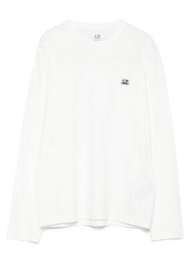 C.P. Company 男童 FW25 T恤 Logo拼布长袖棉质运动衫童装