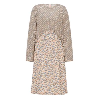 Marni 玛尼 女士 SS26 中长连衣裙 DETAILING 花朵图案皱褶