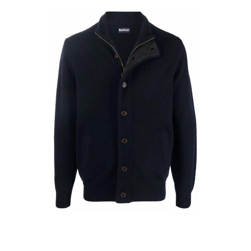 Barbour 男士 FW25 针织衫 高領紐扣開襟衫