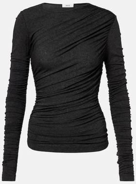 AGOLDE 女士 上衣 Tania 褶皱针织上衣