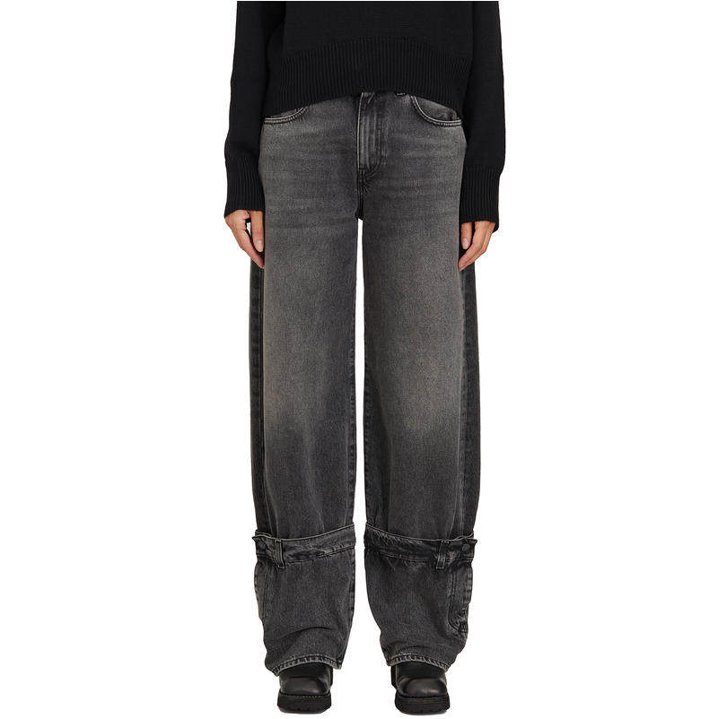 Haikure 女士 FW24 牛仔长裤 HURLEY 中号黑色牛仔裤