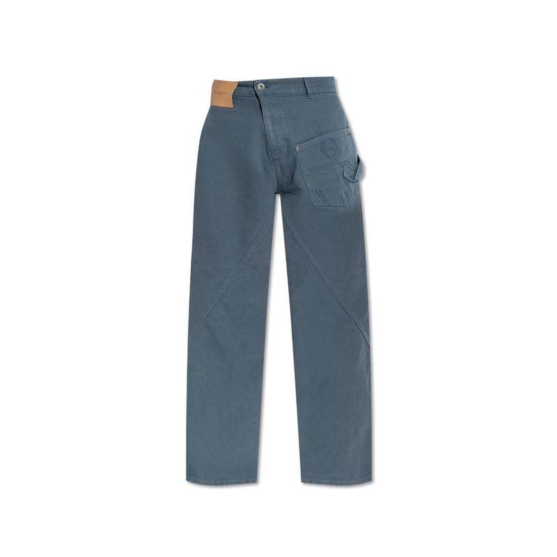 J.W. Anderson 女士 FW25 牛仔长裤 扭褶长裤