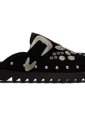 Toga 男士 穆勒鞋 独家发售黑色 Eyelet Metal Sabot