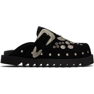 Toga 男士 穆勒鞋 独家发售黑色 Eyelet Metal Sabot