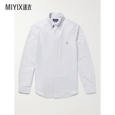 Polo Ralph Lauren拉夫劳伦 男款修身条纹棉质牛津衬衫 迷衣时尚