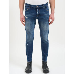 SS26 男士 长裤 修身 DSquared2 扭纹牛仔裤 D二次方