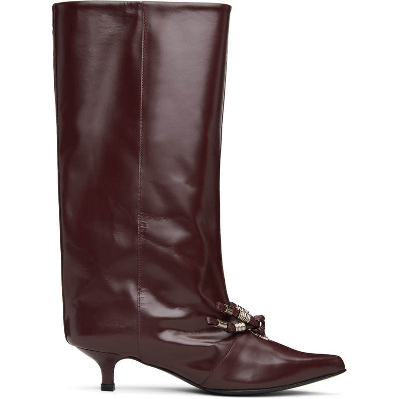 Toga 女士 长靴 酒红色高筒靴