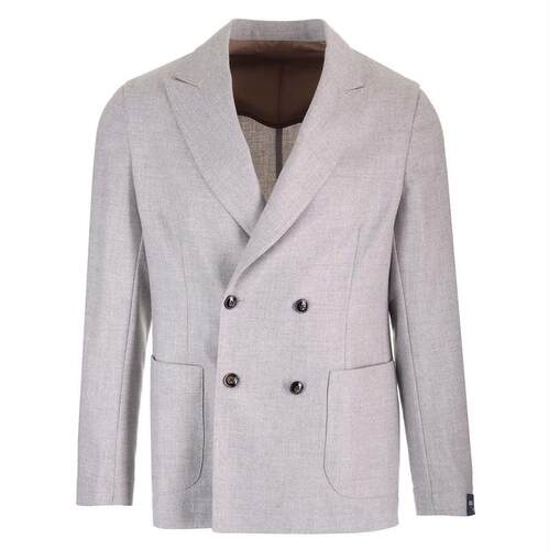 BARBA Napoli 男士 FW25 西装外套 Easy 双排扣