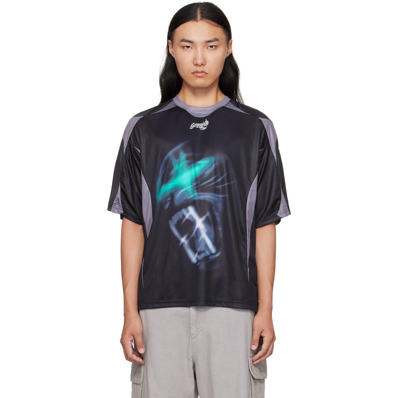 Gerrit Jacob 男士 T恤 黑色 Football T 恤