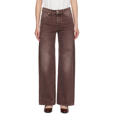 Our Legacy 女士 牛仔长裤 棕色 Treble Cut 牛仔裤