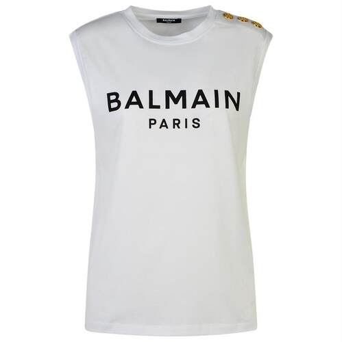 Balmain 巴尔曼 女士 FW25 T恤 无袖徽标