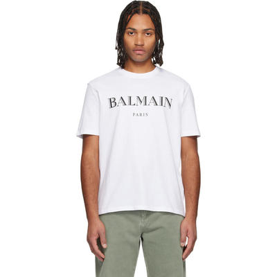 Balmain 巴尔曼 男士 T恤 白色 Balmain Print
