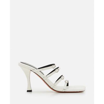 Proenza Schouler 女士 SS23 穆勒鞋 方形繫帶扣涼鞋