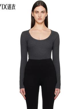 Totême 女款灰色 Classic Rib T 恤  迷衣时尚