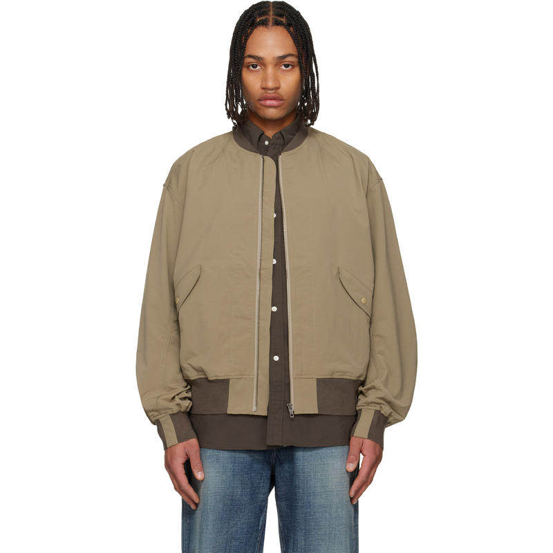 nanamica 男士 夹克 灰褐色 ALPHADRY Field 飞行员夹克