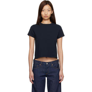 Adine AGOLDE Shrunken 海军蓝 T恤 阿戈尔德 女士