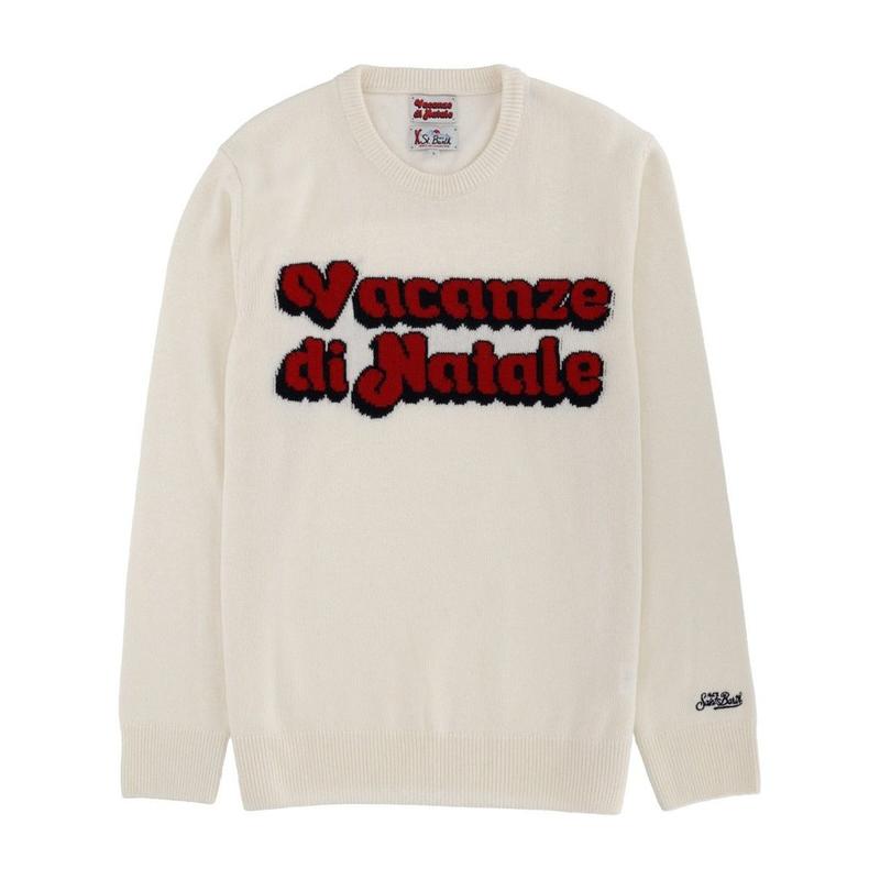 MC2 Saint Barth 男士 FW25 毛衣 聖誕假期標誌提花毛衣