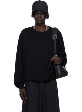 Essentials 男士 毛衣 黑色 Long Sleeve Crewneck