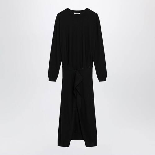 Lemaire 勒梅尔 女士 FW26 中长连衣裙 黑色美利奴羊毛混纺