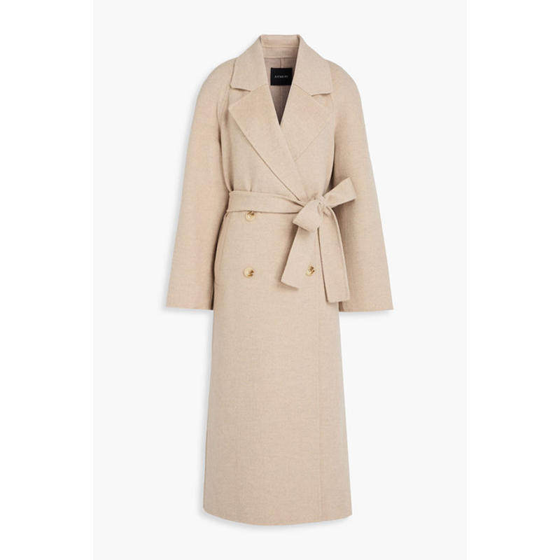 A EMERY 女士 大衣 Evans 双排扣羊毛混纺斜纹布大衣