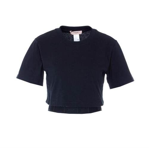 TWINSET 女士 SS26 POLO衫 双排扣圆领短款上衣