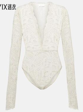 Alexandra Miro 女款Ariella 透视蕾丝连体衣 迷衣时尚