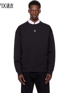 Hugo雨果博斯 男款黑色 Stacked Logo Badge 套头衫 迷衣时尚