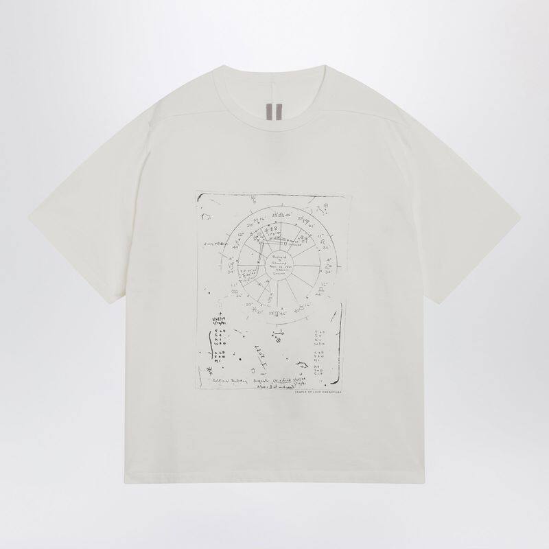 Rick Owens 瑞克·欧文斯 男士 SS26 T恤 BLACK/MILK 曲头钉图案