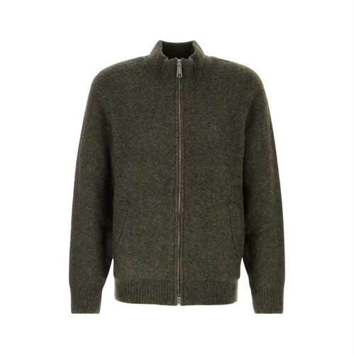 Carhartt WIP 卡哈特 男士 FW26 毛衣 Curtis 巧克力色针织夹克