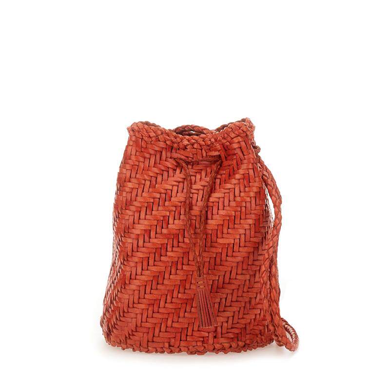 Dragon Diffusion 女士 SS26 斜挎包 BORSA "POMPOM JUMP TAN" 双