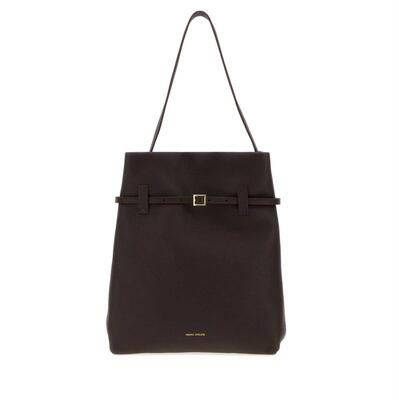 Manu Atelier 女士 SS26 手提包 du Jour 深褐色皮革可购物肩包