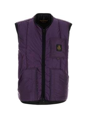 RefrigiWear 男士 FW25 夹克 Twingo 紫色尼龙无袖夹克