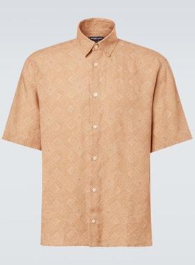 Frescobol Carioca 男士 衬衫 Castro 印花亚麻保龄球衬衫