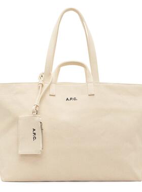 A.P.C. 女士 托特包 灰白色 Le Drummer Toile
