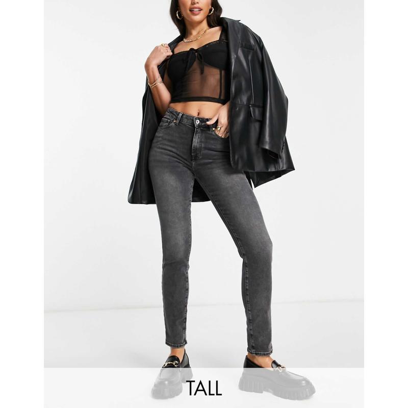 ONLY Tall 女士 牛仔长裤 ONLY Emily 长筒水洗灰色直筒牛仔裤