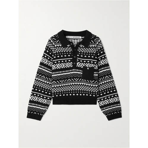 Alix Of Bohemia 女士 SS26 毛衣 Liza 'Fair Isle' 棉质Polo