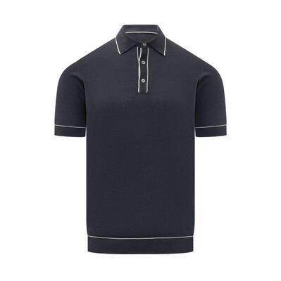 Filippo De Laurentiis 男士 SS26 POLO衫 镶边针织 Polo 衫