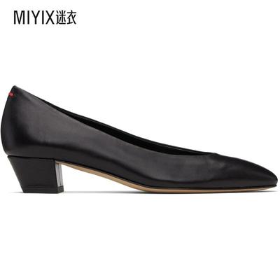 Aeyde 女款黑色 Helia Low-Cut 中跟鞋 迷衣时尚