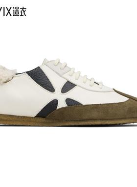 Stefan Cooke 女款灰白色 & 卡其色 Slashed Trainer 运动鞋 迷衣