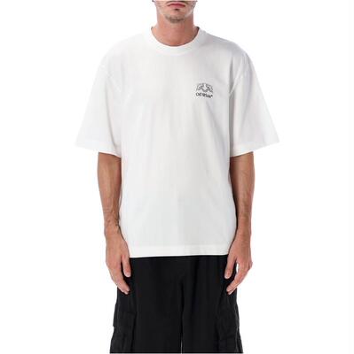 Off-White 男士 FW26 T恤 Offline skate 半箭号(米白色)