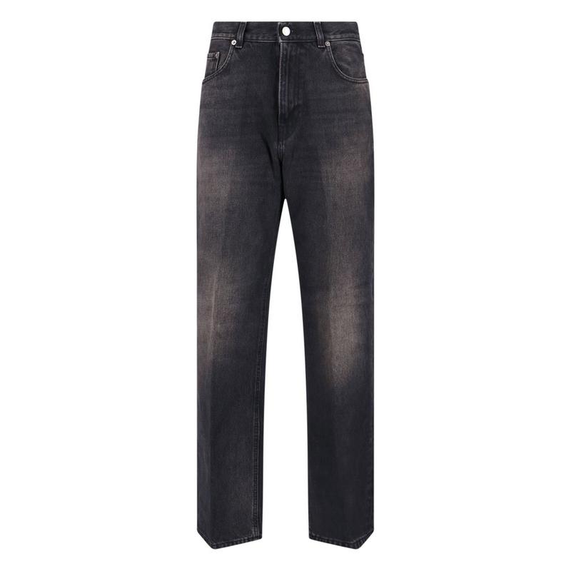 Haikure 女士 FW25 牛仔长裤 標誌貼片直筒牛仔褲