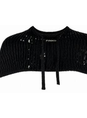 Pinko 品高 女士 FW26 发饰 黑色聚酯巴拉克拉法帽