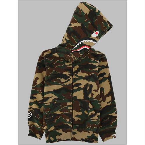 A Bathing Ape 猿人头 中性（儿童） 卫衣 shark 迷彩拉链童装