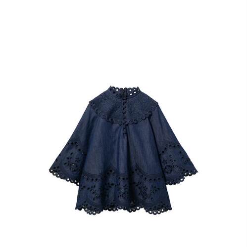 Zimmermann 兹默曼 女士 FW26 牛仔衬衫 MAHON 墨色刺绣牛仔上衣